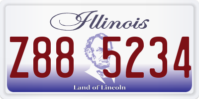 IL license plate Z885234