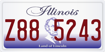 IL license plate Z885243