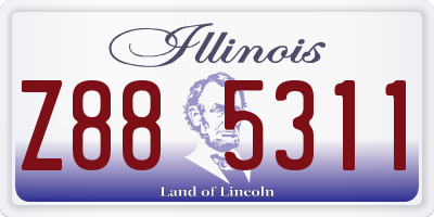 IL license plate Z885311