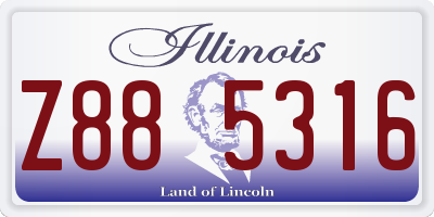 IL license plate Z885316