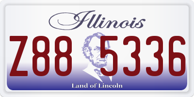 IL license plate Z885336