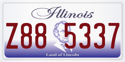 IL license plate Z885337