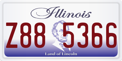 IL license plate Z885366