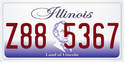 IL license plate Z885367