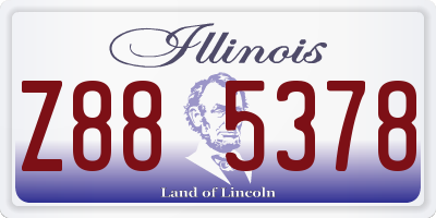 IL license plate Z885378