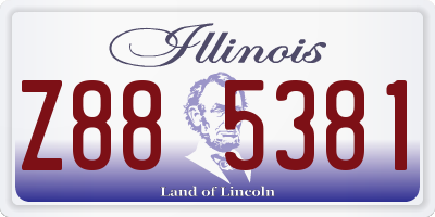 IL license plate Z885381