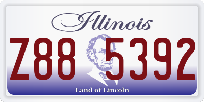 IL license plate Z885392