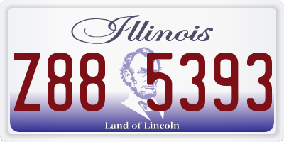IL license plate Z885393