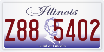 IL license plate Z885402