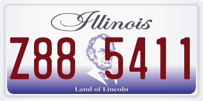 IL license plate Z885411