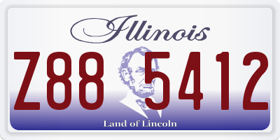 IL license plate Z885412