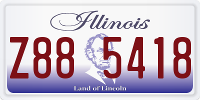 IL license plate Z885418