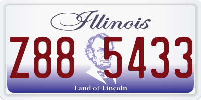 IL license plate Z885433