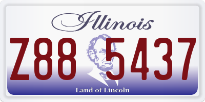 IL license plate Z885437