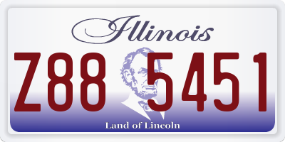 IL license plate Z885451