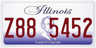 IL license plate Z885452