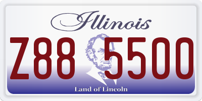 IL license plate Z885500