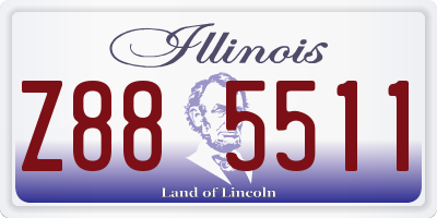 IL license plate Z885511