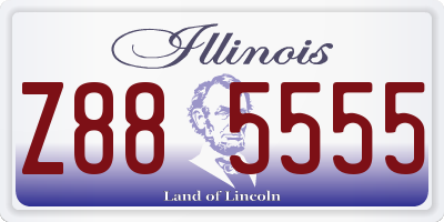 IL license plate Z885555