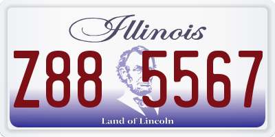 IL license plate Z885567