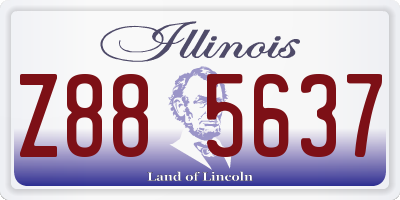 IL license plate Z885637