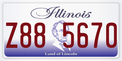 IL license plate Z885670