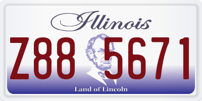 IL license plate Z885671