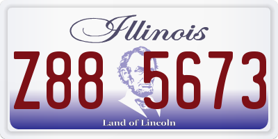 IL license plate Z885673