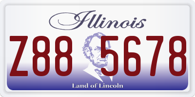IL license plate Z885678