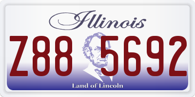 IL license plate Z885692