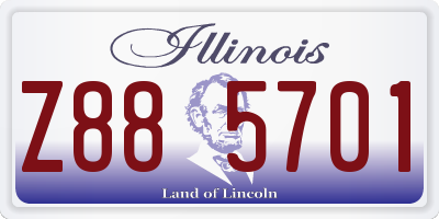 IL license plate Z885701