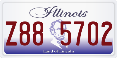 IL license plate Z885702