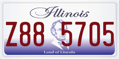 IL license plate Z885705