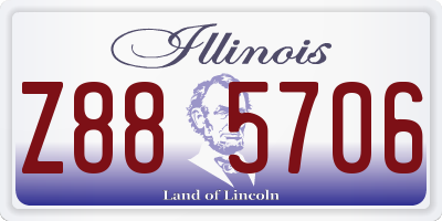 IL license plate Z885706