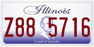 IL license plate Z885716
