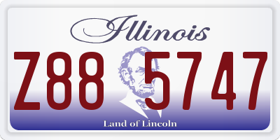 IL license plate Z885747