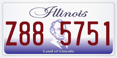 IL license plate Z885751