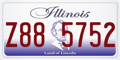 IL license plate Z885752