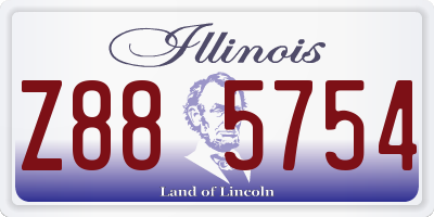 IL license plate Z885754