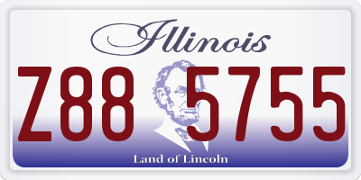 IL license plate Z885755