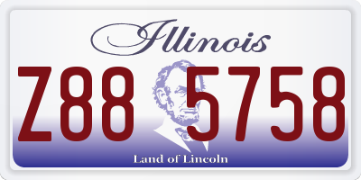 IL license plate Z885758