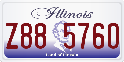 IL license plate Z885760