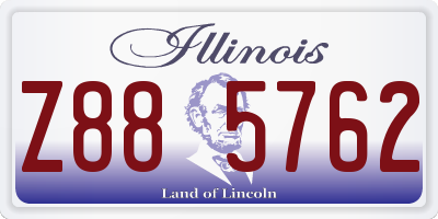 IL license plate Z885762