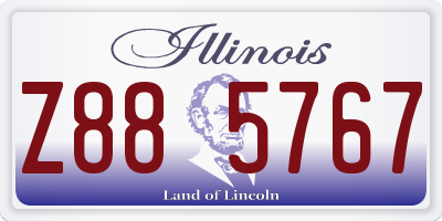 IL license plate Z885767