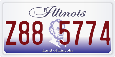 IL license plate Z885774