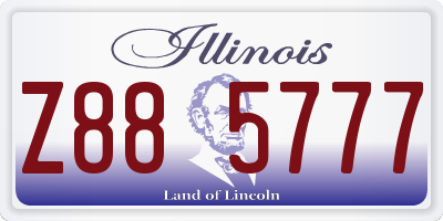 IL license plate Z885777