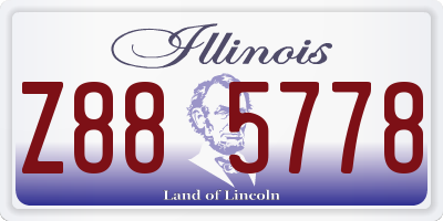 IL license plate Z885778