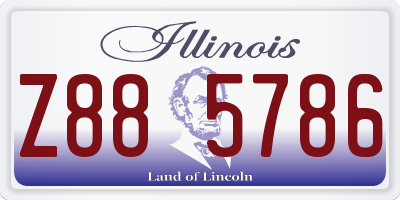 IL license plate Z885786