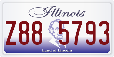 IL license plate Z885793