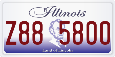 IL license plate Z885800
